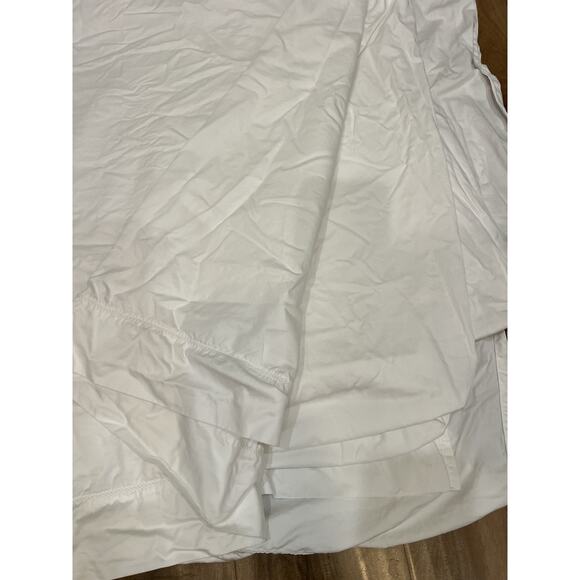 calvin klein queen flat sheet solid white 100% combed Supima cotton - Picture 3 of 6